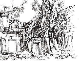 吳哥窟寫(xiě)生（個(gè)人主頁(yè)-ZNzIxMzEwOA==） - 建筑設(shè)計(jì) - 站酷設(shè)計(jì)師寧宇航原創(chuàng)素材 - 站酷ZCOOL