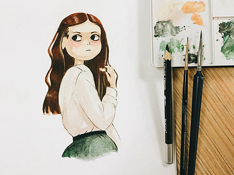 《晚秋》（個(gè)人主頁-ZMTk2MDcxMzI=） - 藝術(shù)插畫 - 站酷設(shè)計(jì)師在爺原創(chuàng)素材 - 站酷ZCOOL