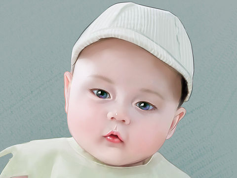 画了两只小宝宝 哈哈