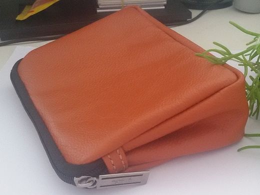 皮艺作品6：中性手包。
