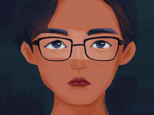 《门锁》电影海报人物插画
