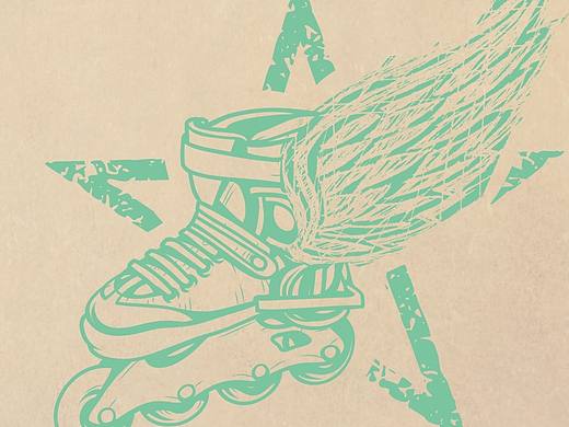 以前所在的輪滑團(tuán)隊(duì)宣傳單頁(yè)（個(gè)人主頁(yè)-ZMTY2NDI5MDA=） - 宣傳物料 - 站酷設(shè)計(jì)師伏案設(shè)計(jì)老劉原創(chuàng)素材 - 站酷ZCOOL