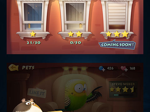 《爱宠大机密》UI创作（个人主页-ZNTU5NTE5MzI=） - 游戏UI - 站酷设计师AlexSX原创素材 - 站酷ZCOOL