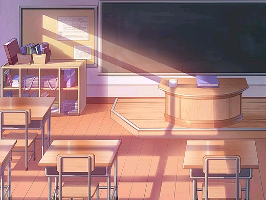 赛璐璐日系二次元场景原画