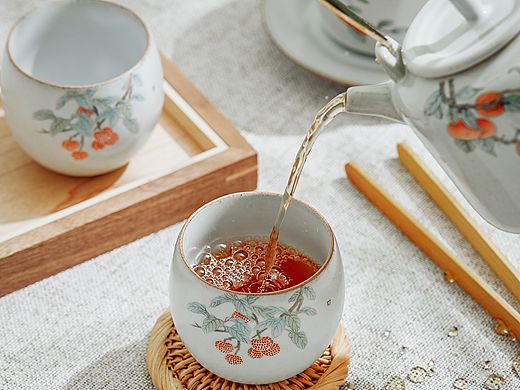 汝瓷茶具拍摄。