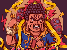 往生極樂—矢量插畫