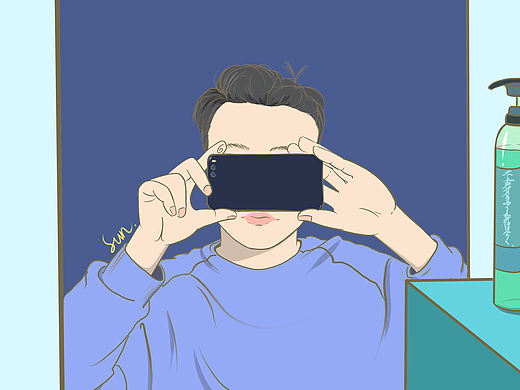自画像（个人主页-ZMzE4NDcwMTY=） - 新锐潮流插画 - 站酷设计师一禾新语原创素材 - 站酷ZCOOL