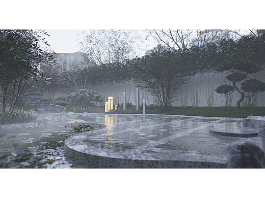 中式庭院景观（个人主页-ZNjM2MjczNDg=） - 建筑/空间 - 站酷设计师十二月二十二原创素材 - 站酷ZCOOL