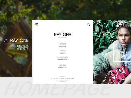 rayone摄影页面设计—模特部分（个人主页-ZMTU0ODU0MTI=） - 企业官网 - 站酷设计师Borencreep原创素材 - 站酷ZCOOL