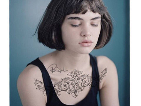 看看纹身手稿在身上的效果图