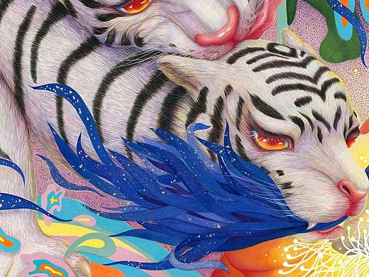 《丛林蜜语之虎虎生威》2022（个人主页-ZNTU0MDMzMDQ=） - 艺术插画 - 站酷设计师杨燕art原创素材 - 站酷ZCOOL