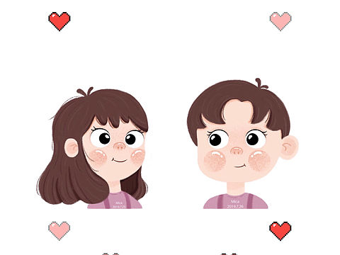 猪宝情侣（个人主页-ZMzc4OTIwNzI=） - 创作习作 - 站酷设计师mica赵原创素材 - 站酷ZCOOL