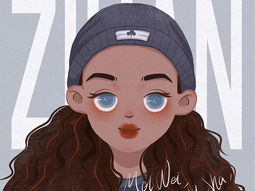 手绘头像练习 | 今日份小黑妹