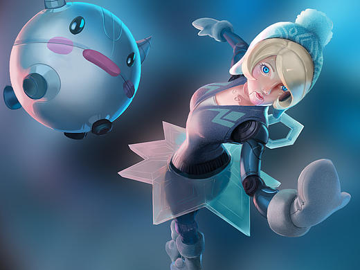 LOL 冰雪节发条魔灵临摹~