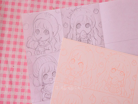 未完成水果少女贴纸（个人主页-ZMzMxMDkwODg=） - 艺术插画 - 站酷设计师少女猫猫CAT原创素材 - 站酷ZCOOL