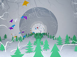 C4D 纸片效果