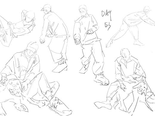 #速写60天挑战赛# day53@速写班长 摆。。