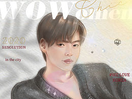 板绘 李钟硕半身