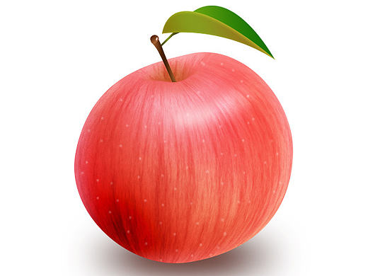 手绘红苹果