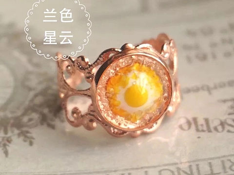 我的手作软陶油煎荷包蛋戒指[z惊恐]