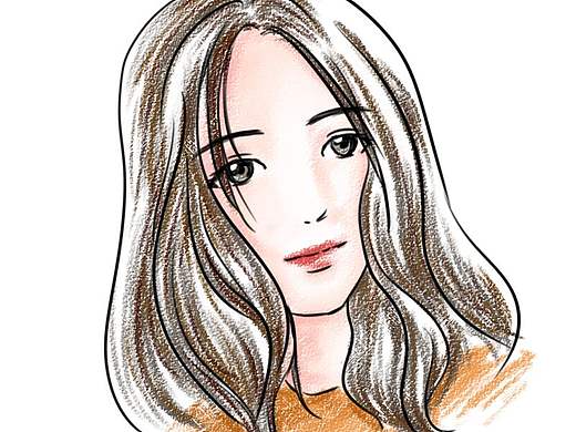 蜡笔时尚插画风格简笔画头像来图绘制
