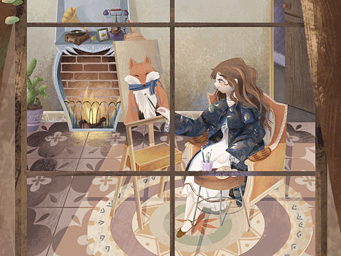 你想念的他也在想着你（个人主页-ZNDQyMzIyMTY=） - 儿童插画 - 站酷设计师猫巷小鱼干原创素材 - 站酷ZCOOL