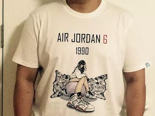 《DREAM GIRL—AIR JORDAN》系列插画创作及艺术衍生产品展示【三：运动T恤衫（2）】