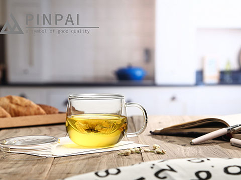 花茶杯 玻璃杯 场景 产品摄影