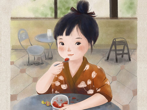 儿童肖像插画定制