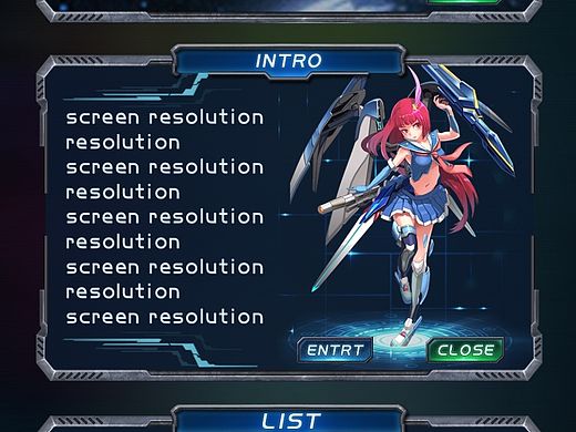 科技感机械类游戏UI