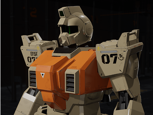 陆战吉姆RGM-79[G] 建模渲染作品