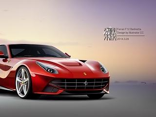 Illustrator绘制的法拉利f12 berlinetta