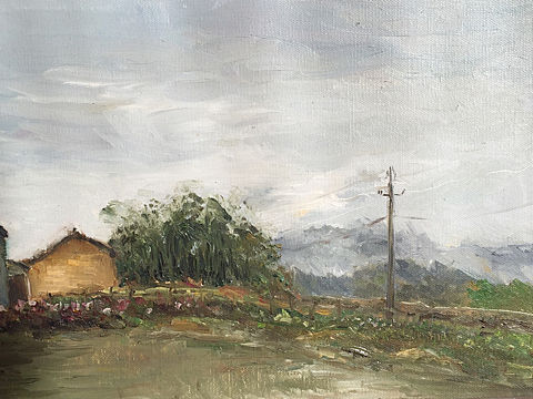 个人油画风景写生
