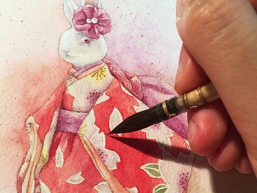 穿和服的兔子