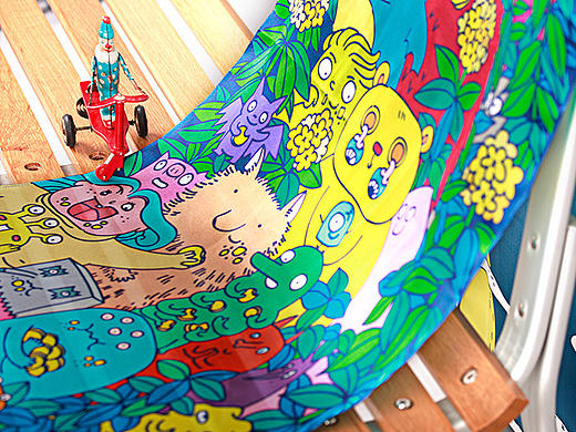 怪兽的中秋---延伸品（丝巾)