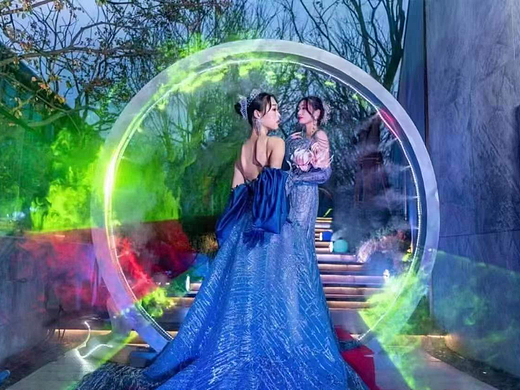 网红水雾门 旋转水雾门 环形水雾门 异形水雾门厂家