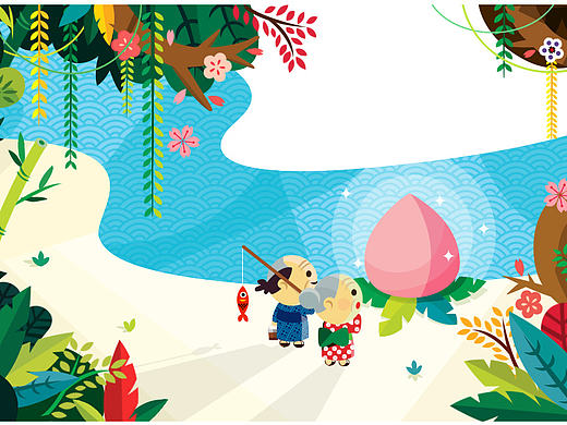 插画练习 桃太郎