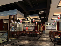 （案例）二王宴火锅店-雅安餐厅装修|雅安餐厅设计