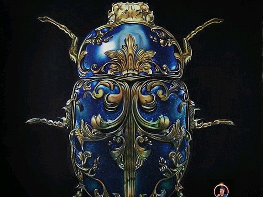 纯彩铅《圣甲虫》