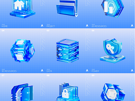 三维科技图标创作