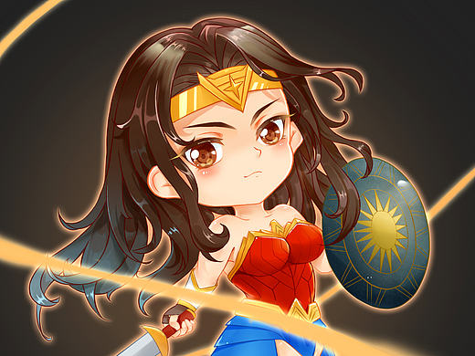 閃亮的神奇女俠（個(gè)人主頁(yè)-ZMjIyNjUzODg=） - 商業(yè)插畫(huà) - 站酷設(shè)計(jì)師是微然鴨原創(chuàng)素材 - 站酷ZCOOL