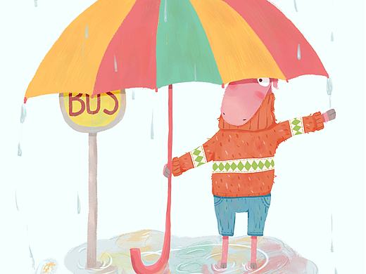下雨天（个人主页-ZNTIzNTU5NzI=） - 创作习作 - 站酷设计师丸丸winni原创素材 - 站酷ZCOOL