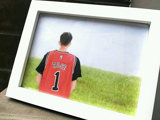 原创手绘-彩铅人像