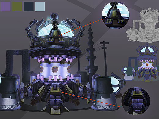  场景单体赛博朋克 能源站