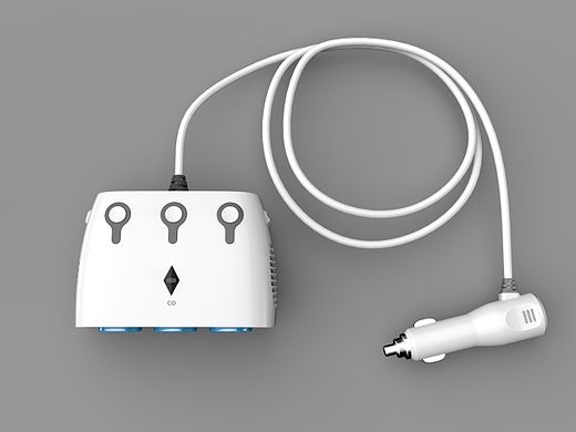 车载充电器 电源分配器 一拖三点烟器