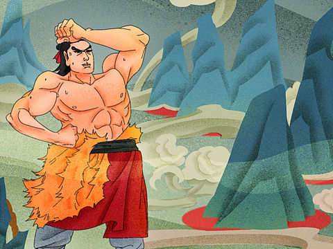 传统中国风格插画装饰画设计绘本