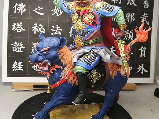 塑新斋潘纪坤彩塑封神演义哼将郑伦