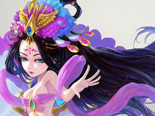 貂蟬和某某某~~（個(gè)人主頁-ZNzc2NzU5Mg==） - 游戲原畫 - 站酷設(shè)計(jì)師cjj1984原創(chuàng)素材 - 站酷ZCOOL