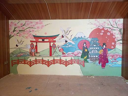 广州七夕广场【潮汐主题酒店】彩绘壁画