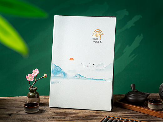 皮料彩印菜谱设计-乐湾温泉酒店菜谱制作-中餐厅菜牌